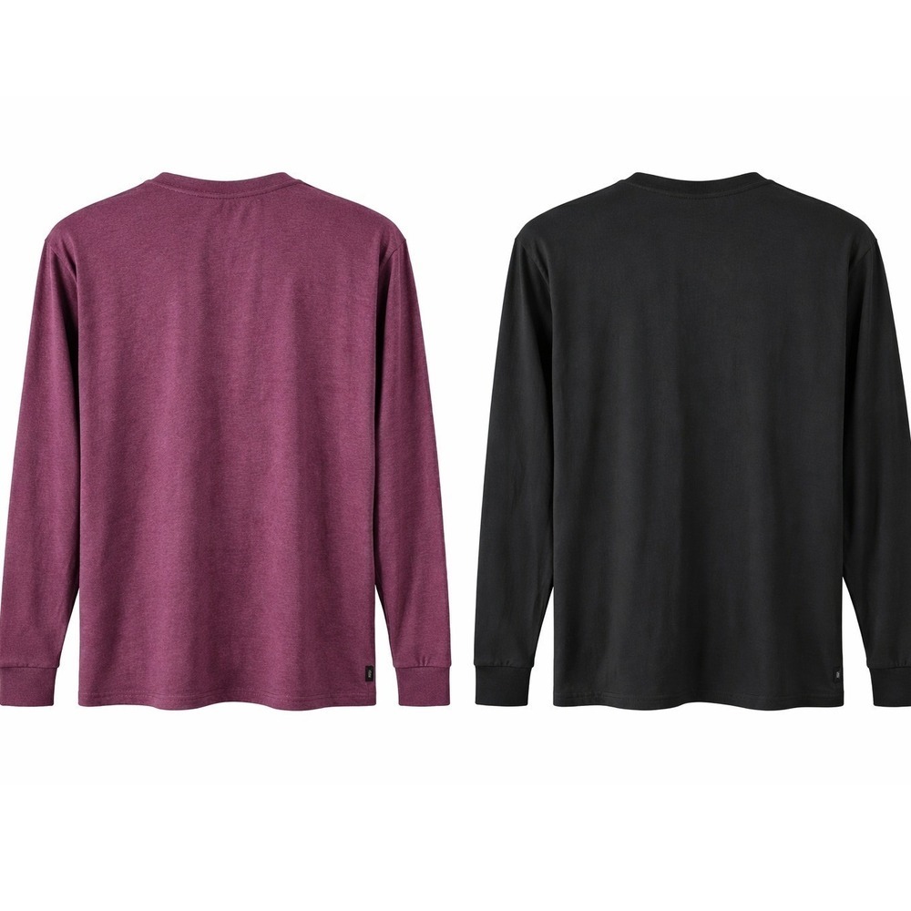 Lee Men's Long Sleeve T Shirt Tee Burgundy/Black Graphic Logo‎ Size S - Picture 2 of 7
